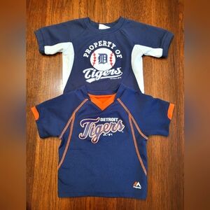 MLB Detroit Tigers Childrens Blue Orange White Baseball Jersey Shirts, 2T